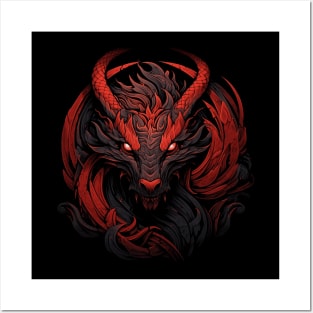 Fiery Red Dragon Posters and Art